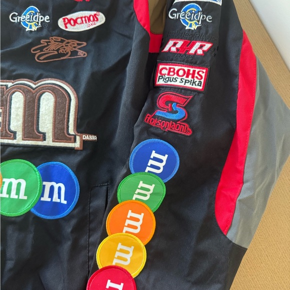 M&M'S Black Multicolor Logo Racing Varsity Jacket - Picture 5 of 9